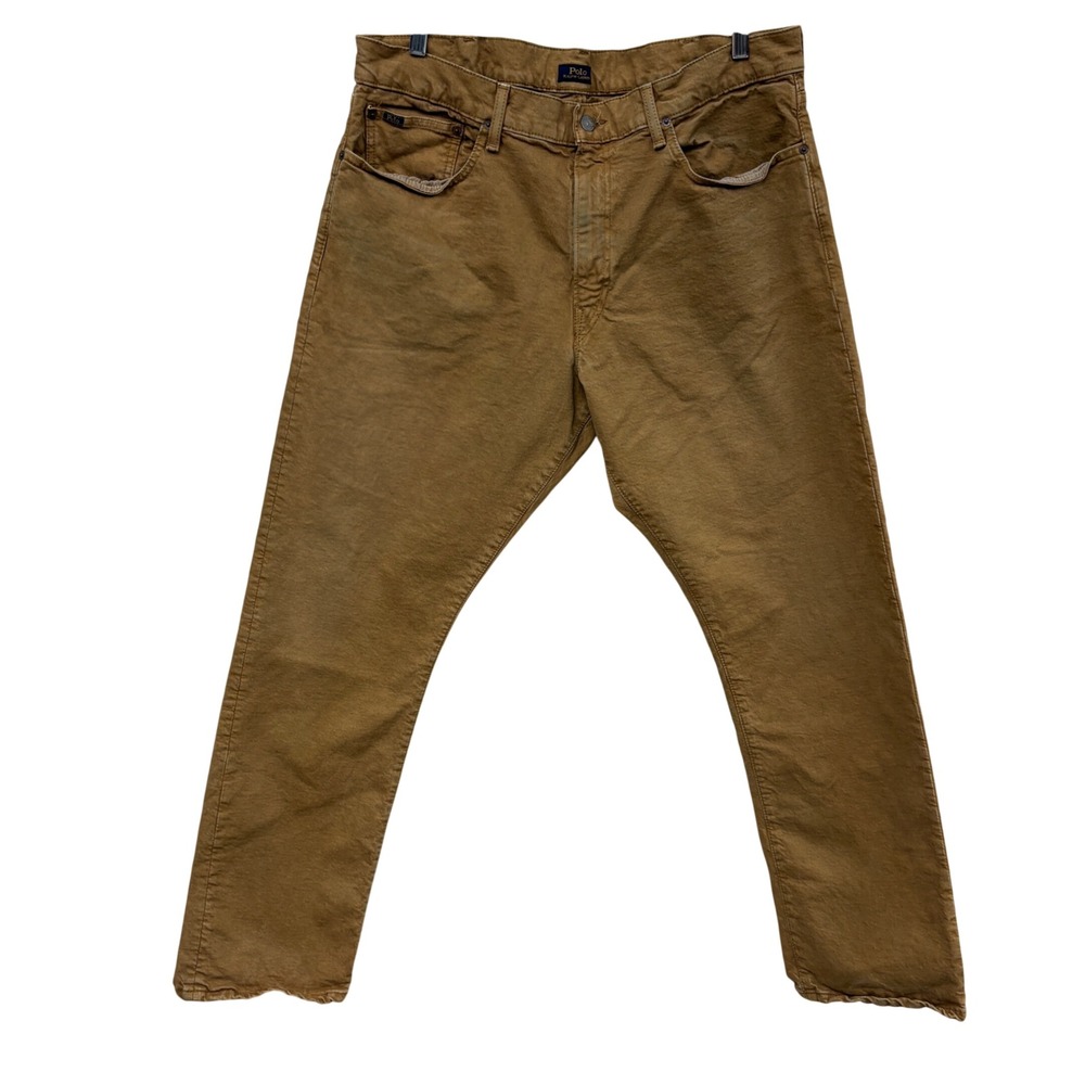 Polo Ralph Lauren Hampton Relaxed Straight Tan Brown Canvas Pants 38x32